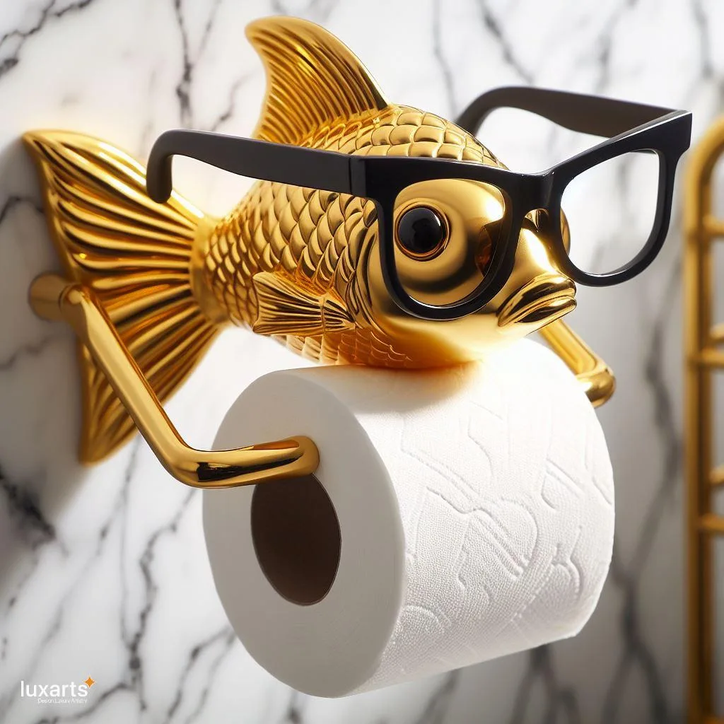 Pawsitively Adorable: Transform Your Bathroom with a Pet-Inspired Toilet Paper Holder luxarts goldfish shaped toilet paper holder 2 jpg