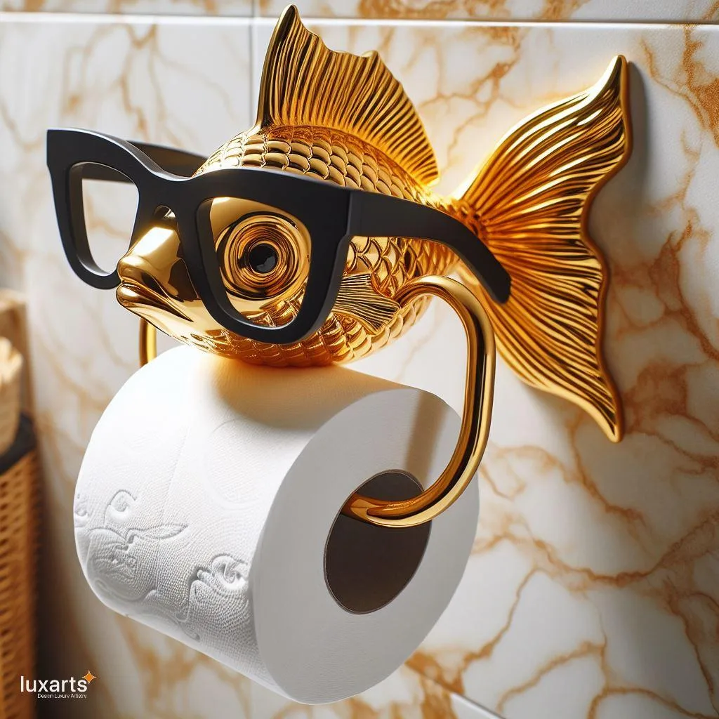 Pawsitively Adorable: Transform Your Bathroom with a Pet-Inspired Toilet Paper Holder luxarts goldfish shaped toilet paper holder 3 jpg