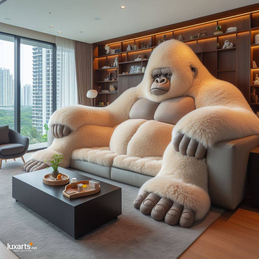 Gorilla Sofa: Bringing Creativity and Comfort to Your Living Space luxarts gorilla shaped sofa 3