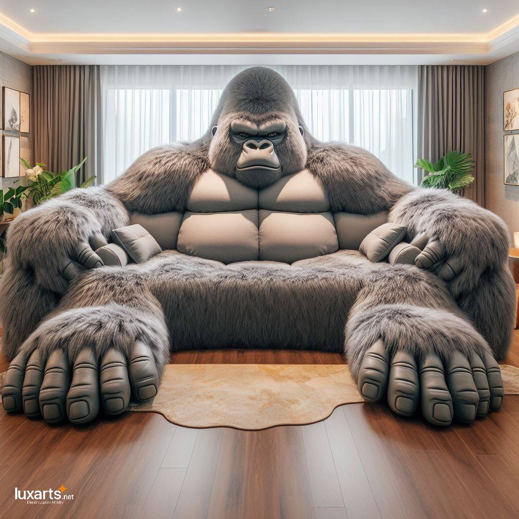 Gorilla Sofa: Bringing Creativity and Comfort to Your Living Space luxarts gorilla shaped sofa 8