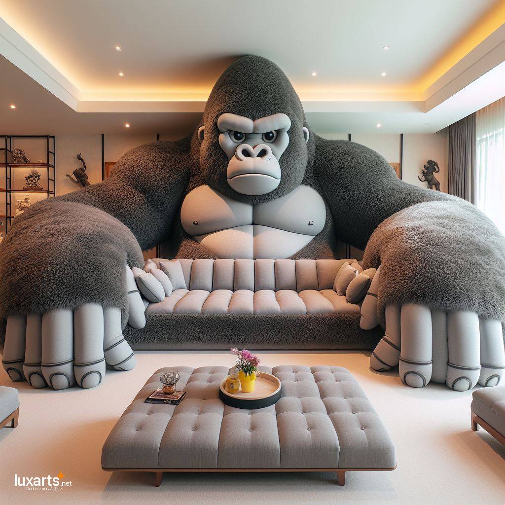 Gorilla Sofa: Bringing Creativity and Comfort to Your Living Space luxarts gorilla shaped sofa 9