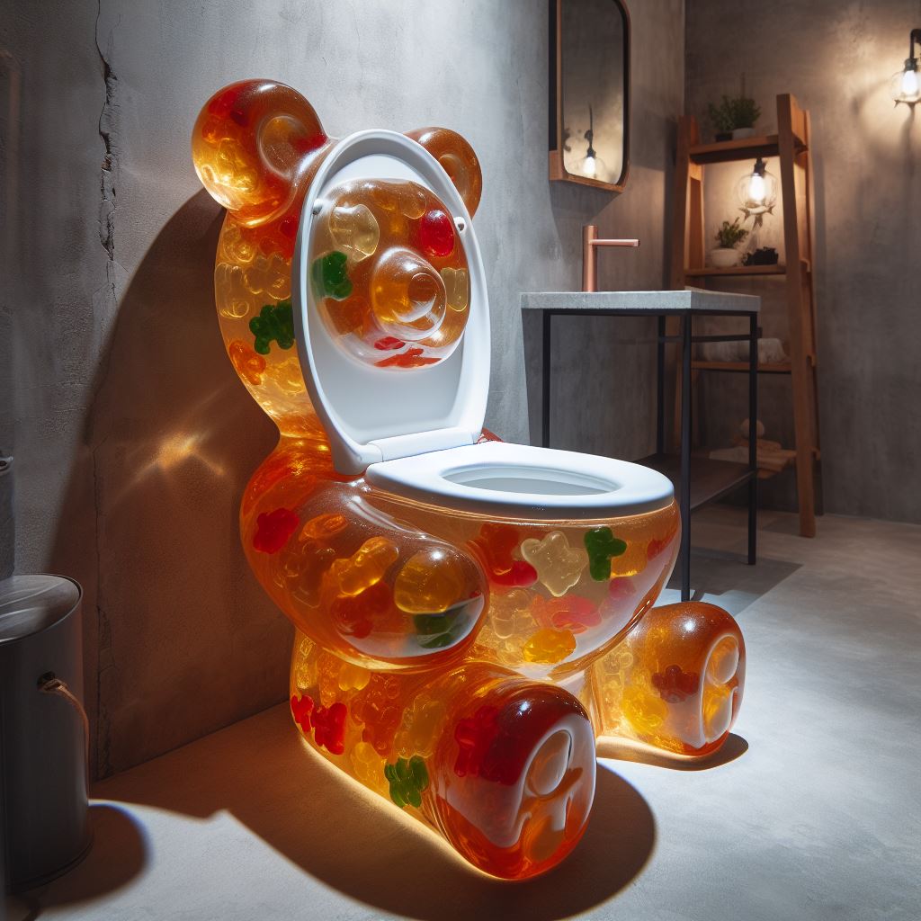 Gummy Bear Inspired Toilet: Bringing Playfulness to Your Bathroom luxarts gummy bear toilet 9