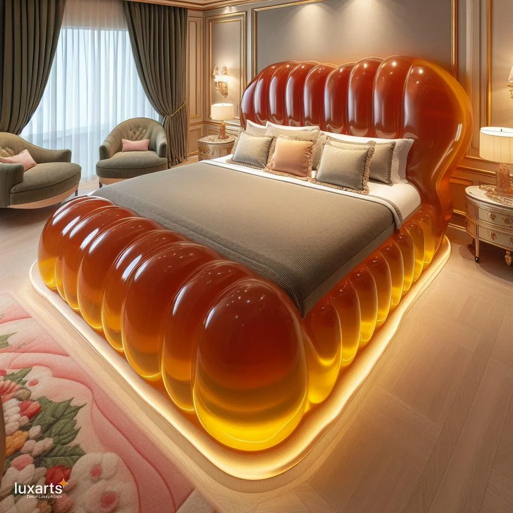 Sweet Dreams: The Gummy Inspired Bed for Whimsical Comfort luxarts gummy inspired bed 2 jpg