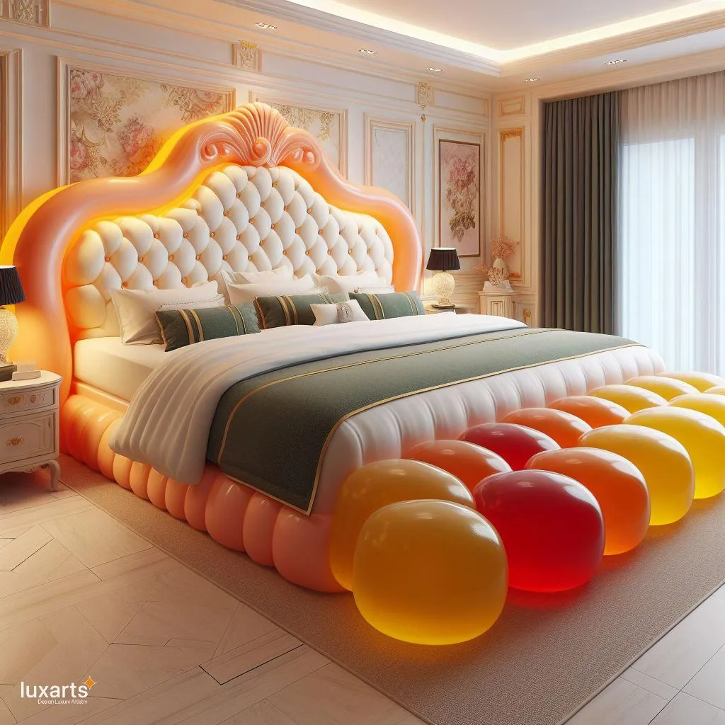 Sweet Dreams: The Gummy Inspired Bed for Whimsical Comfort luxarts gummy inspired bed 4 jpg