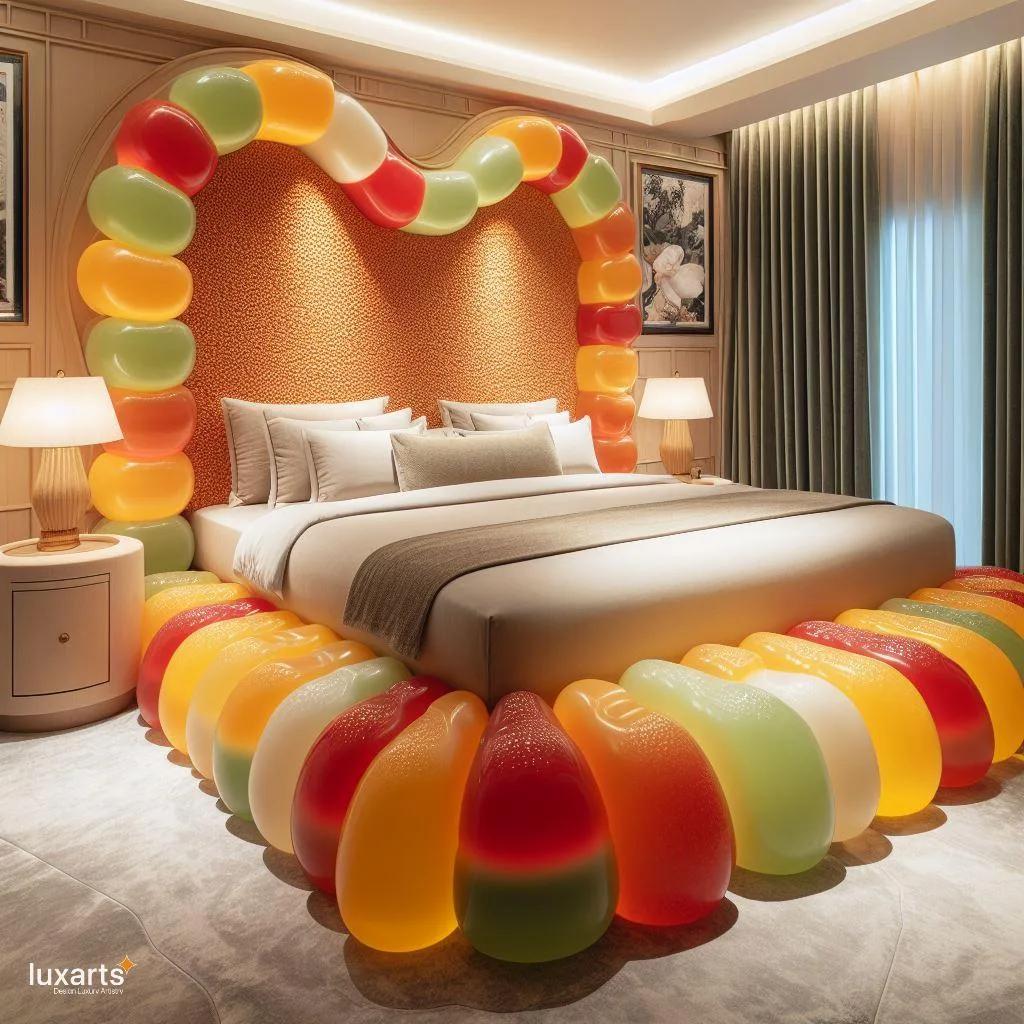 Sweet Dreams: The Gummy Inspired Bed for Whimsical Comfort luxarts gummy inspired bed 5 jpg