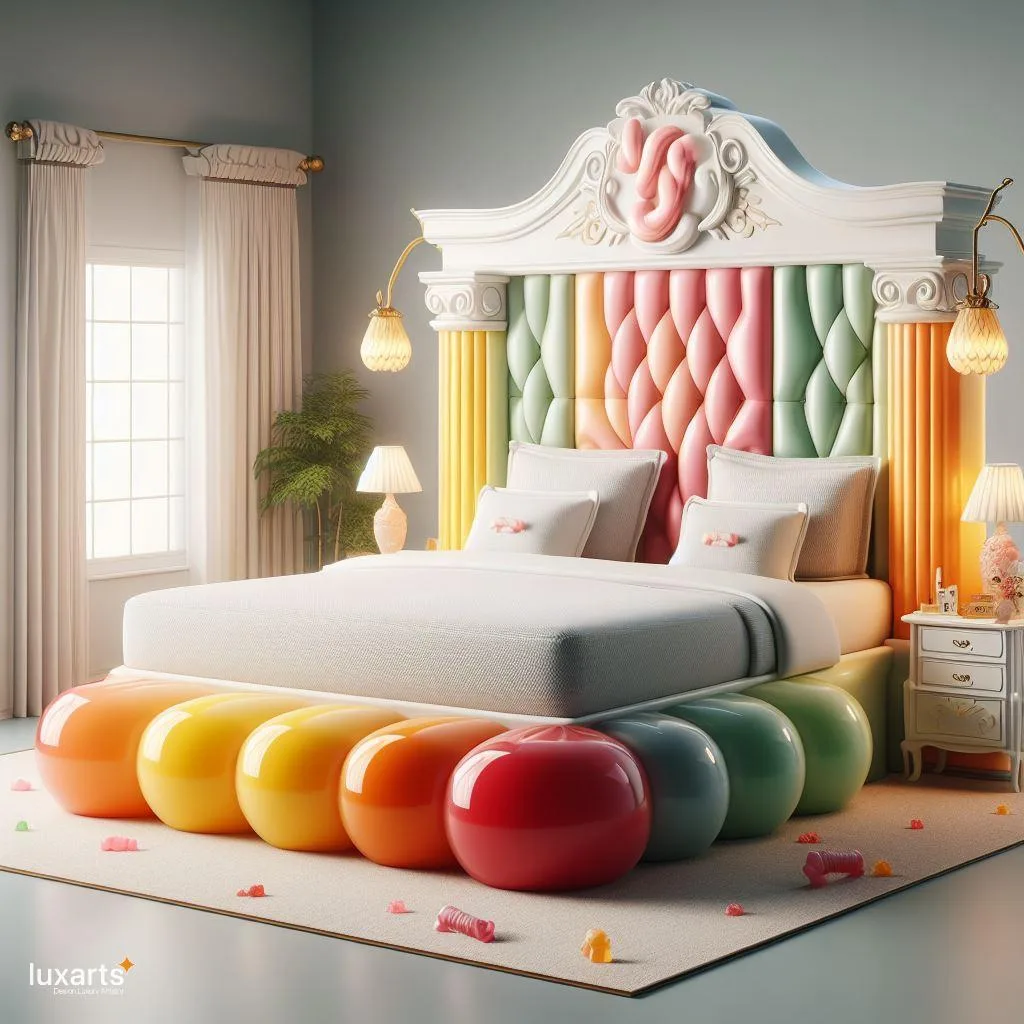 Sweet Dreams: The Gummy Inspired Bed for Whimsical Comfort luxarts gummy inspired bed 7 jpg