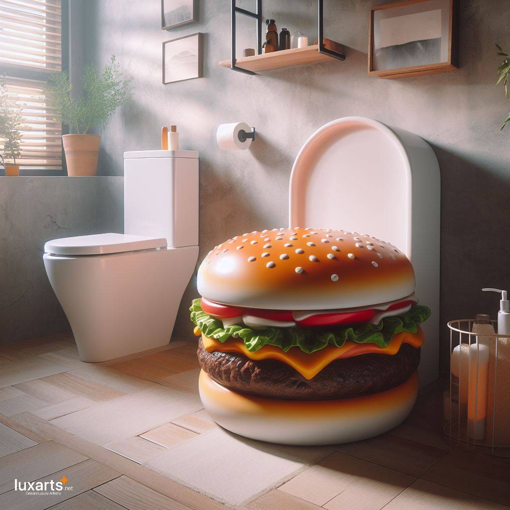 Unconventional Charm: The Hamburger-Shaped Toilet luxarts hamburger toilet 2