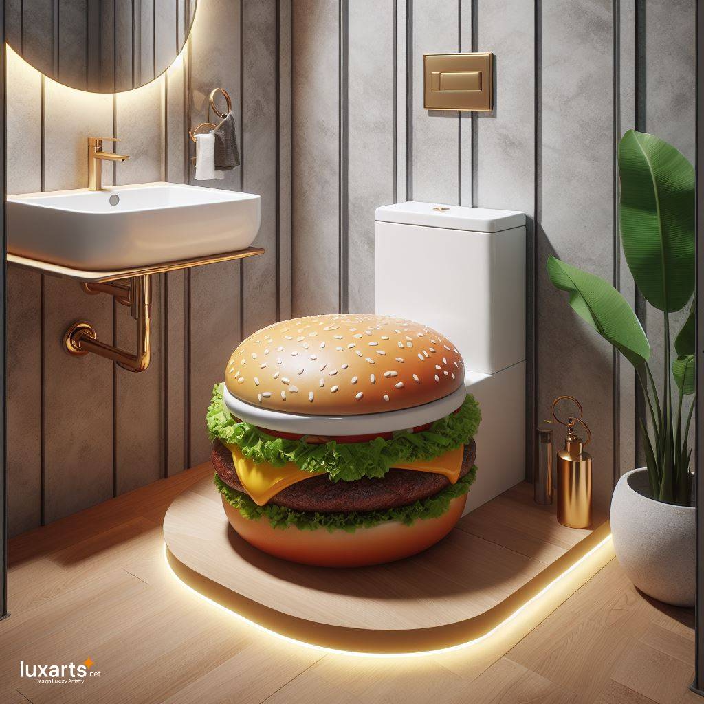 Unconventional Charm: The Hamburger-Shaped Toilet luxarts hamburger toilet 4