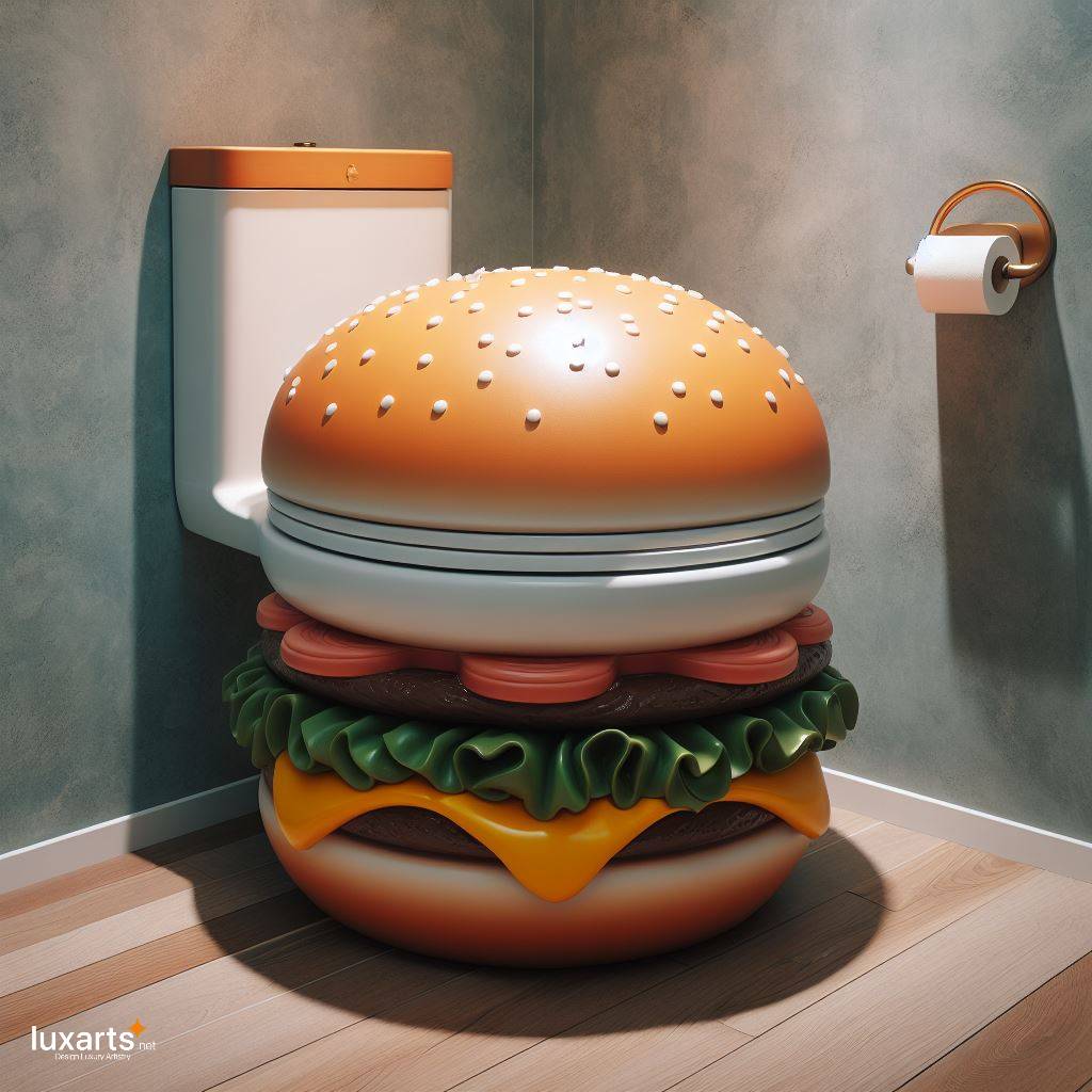 Unconventional Charm: The Hamburger-Shaped Toilet luxarts hamburger toilet 6