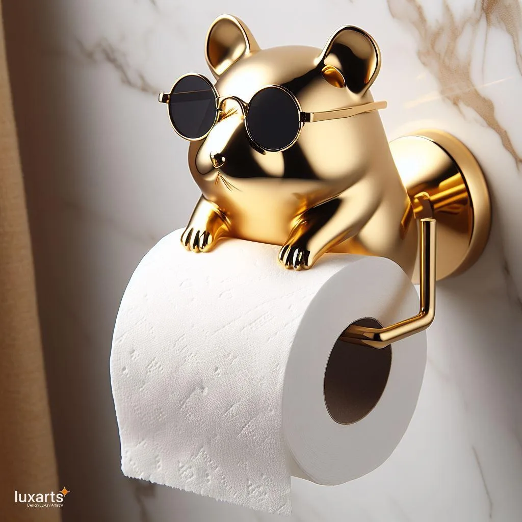 Pawsitively Adorable: Transform Your Bathroom with a Pet-Inspired Toilet Paper Holder luxarts hamster shaped toilet paper holder 1 jpg