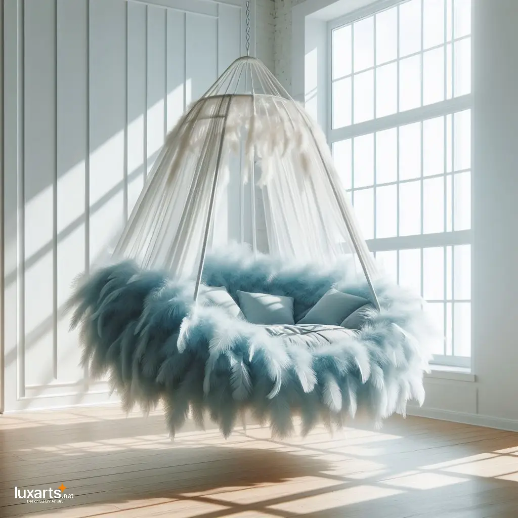 Elevate Your Sleep: Hanging Feather Beds for Dreamy Nights luxarts hanging feather beds 3