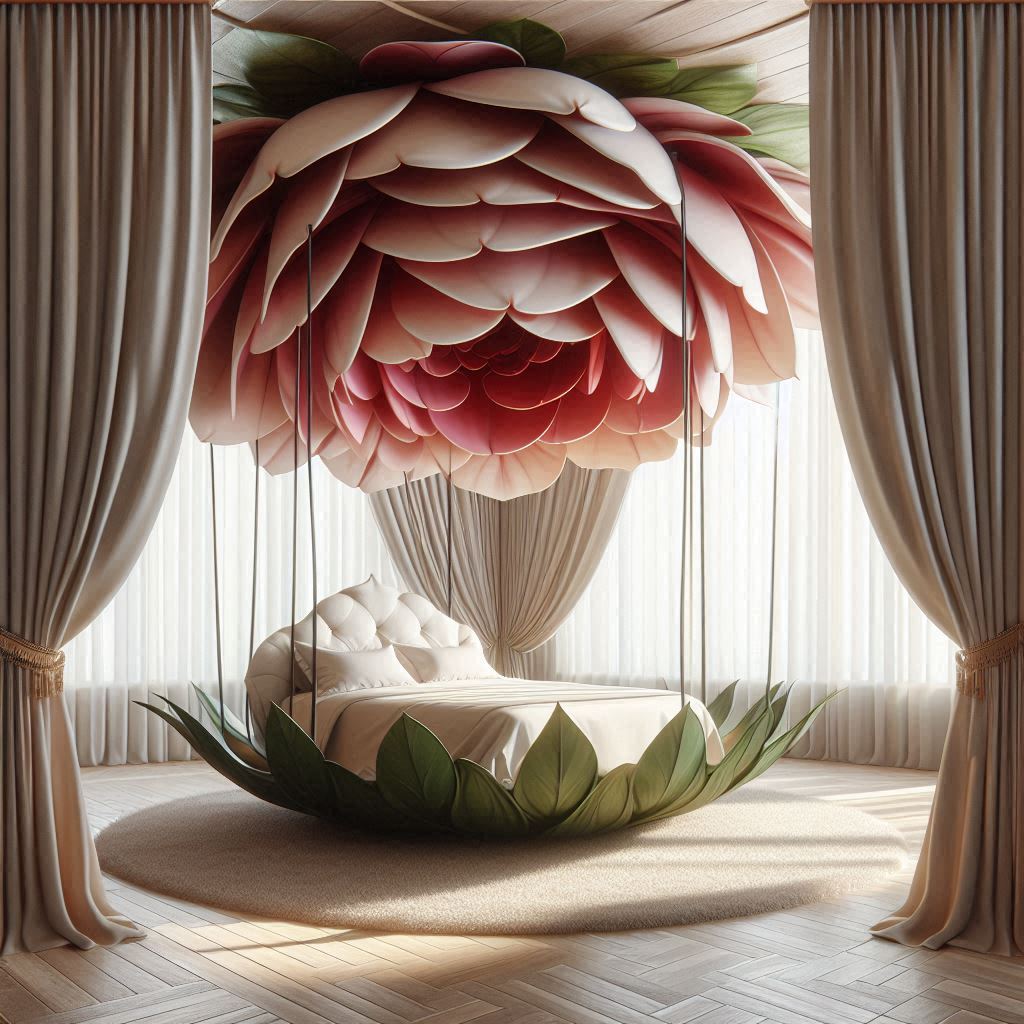 Hanging Flower Beds: Dreaming Among Petals luxarts hanging flower beds 4