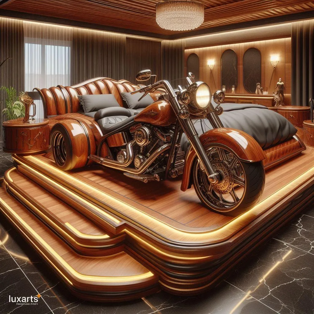 Ride into Dreamland: The Harley Davidson-Inspired Bed for Motorcycle Enthusiasts luxarts harley davidson inspired bed 7 jpg