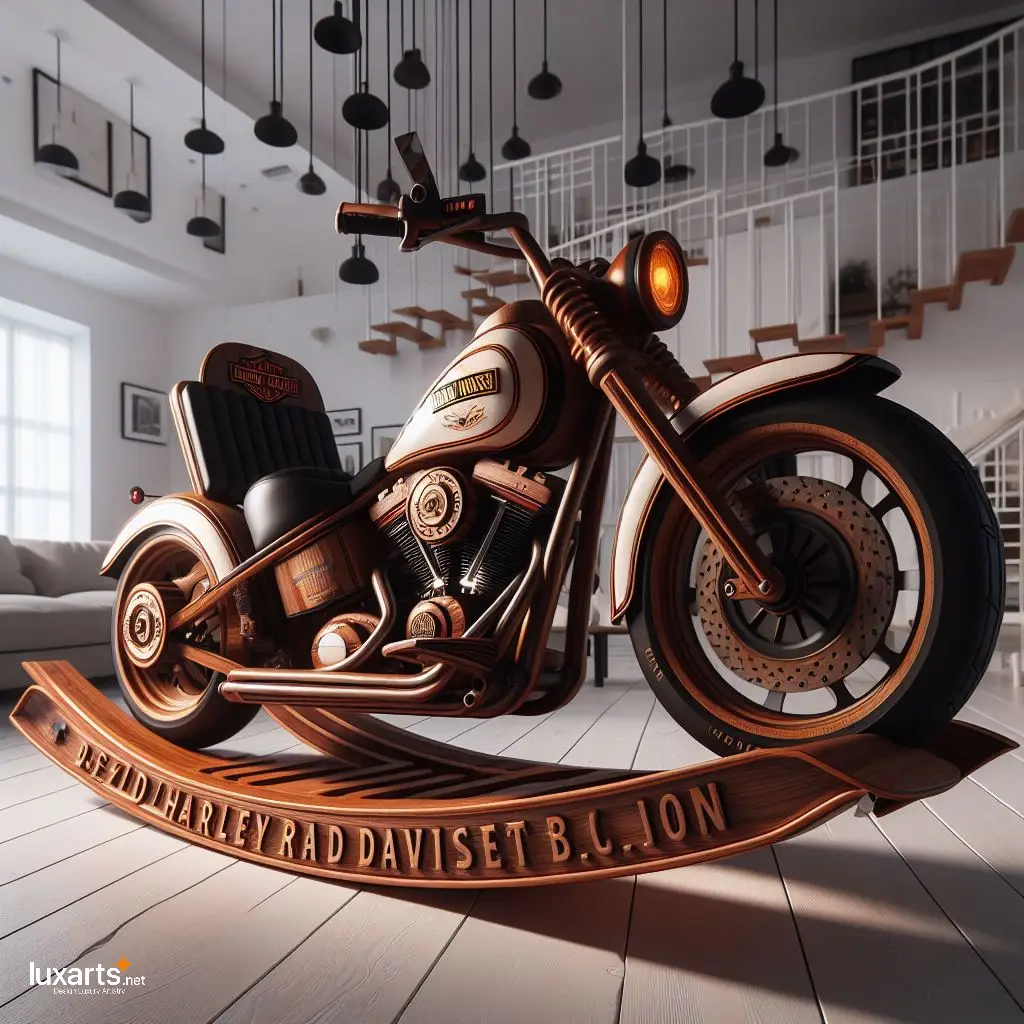 Harley Davidson Rocking Chair: Ride into Relaxation with Biker-Inspired Comfort luxarts harley davidson rocking chair 1