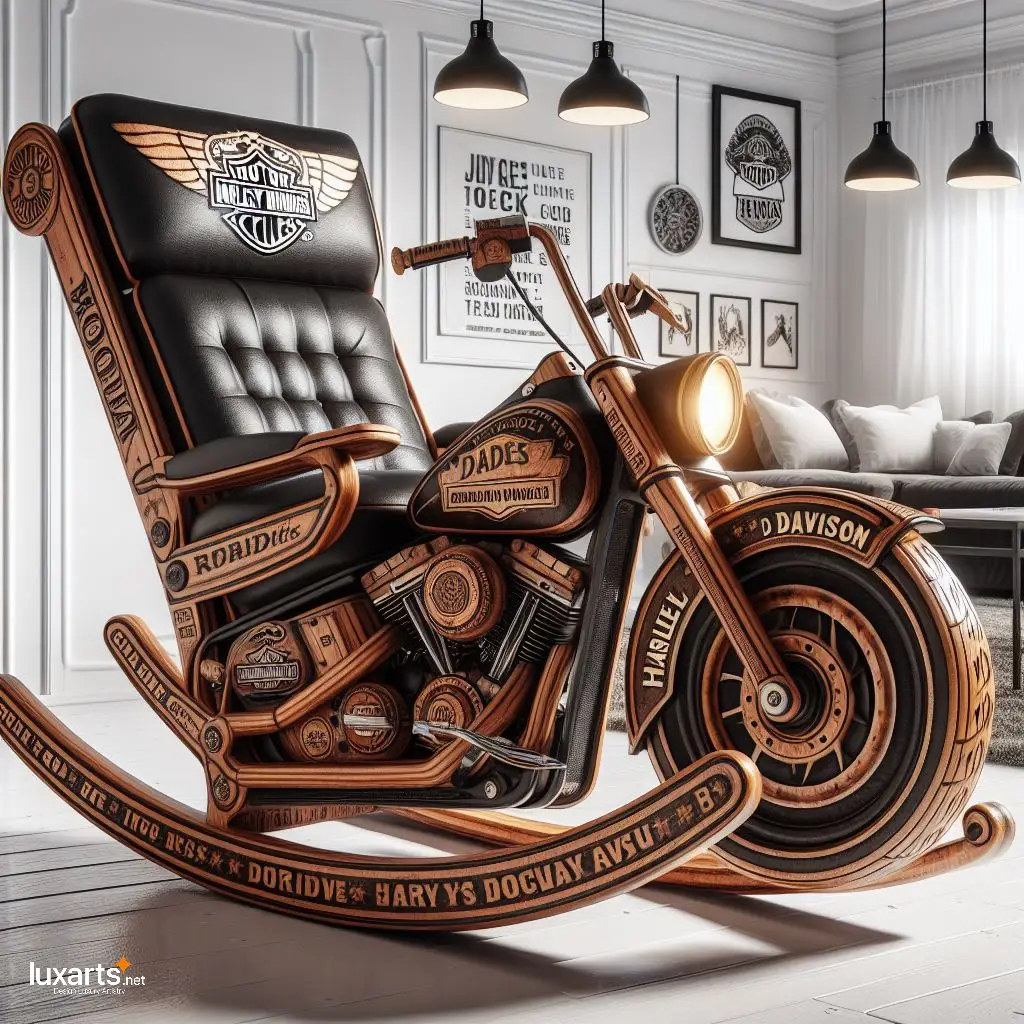 Harley Davidson Rocking Chair: Ride into Relaxation with Biker-Inspired Comfort luxarts harley davidson rocking chair 10