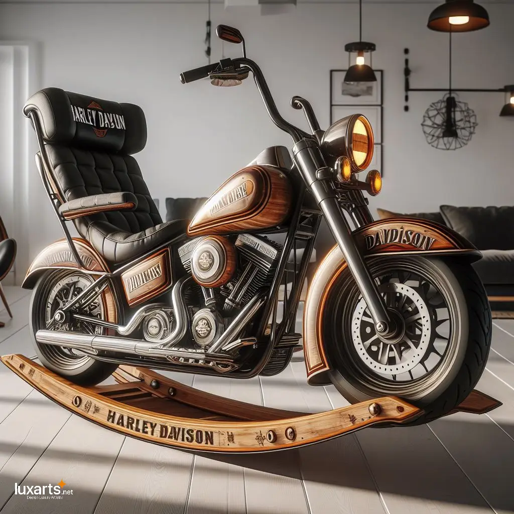 Harley Davidson Rocking Chair: Ride into Relaxation with Biker-Inspired Comfort luxarts harley davidson rocking chair 11