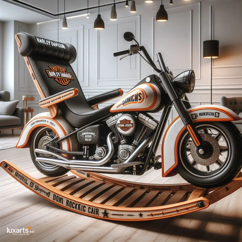 Harley Davidson Rocking Chair: Ride into Relaxation with Biker-Inspired Comfort luxarts harley davidson rocking chair 5