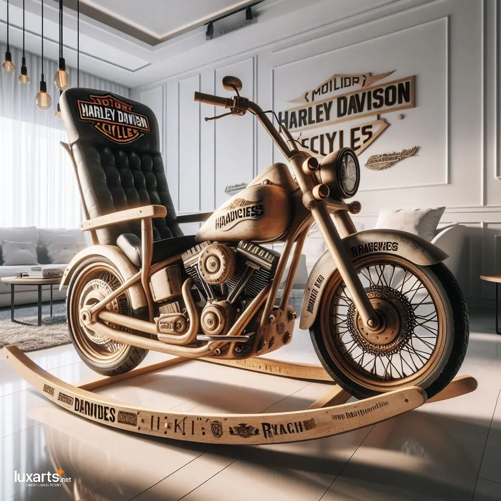 Harley Davidson Rocking Chair: Ride into Relaxation with Biker-Inspired Comfort luxarts harley davidson rocking chair 6