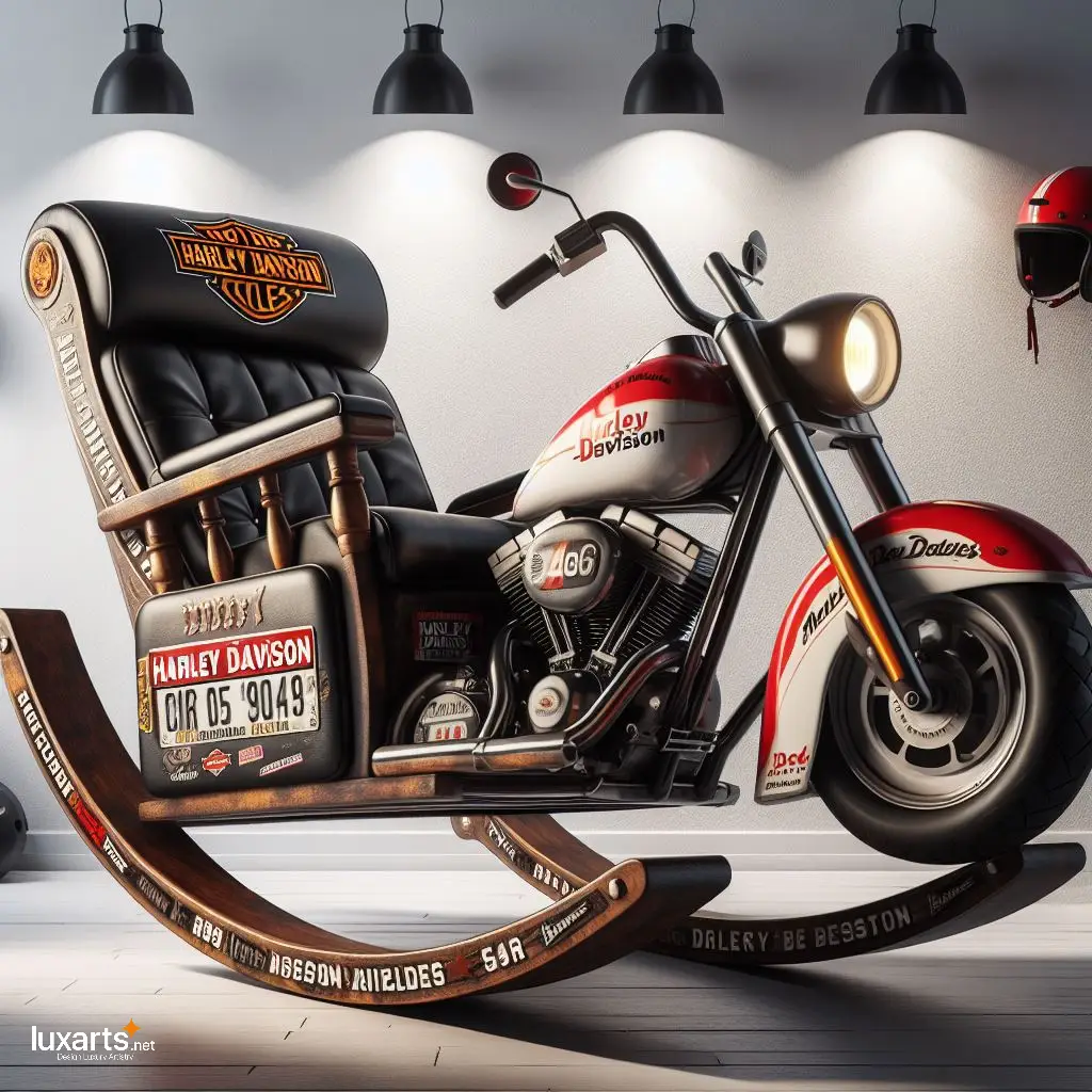 Harley Davidson Rocking Chair: Ride into Relaxation with Biker-Inspired Comfort luxarts harley davidson rocking chair 8