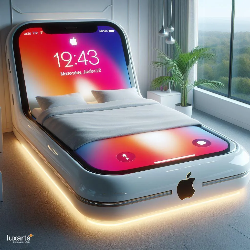Sleep in Style: iPhone-Inspired Bed for Tech Enthusiasts luxarts iphone inspired bed 3 jpg