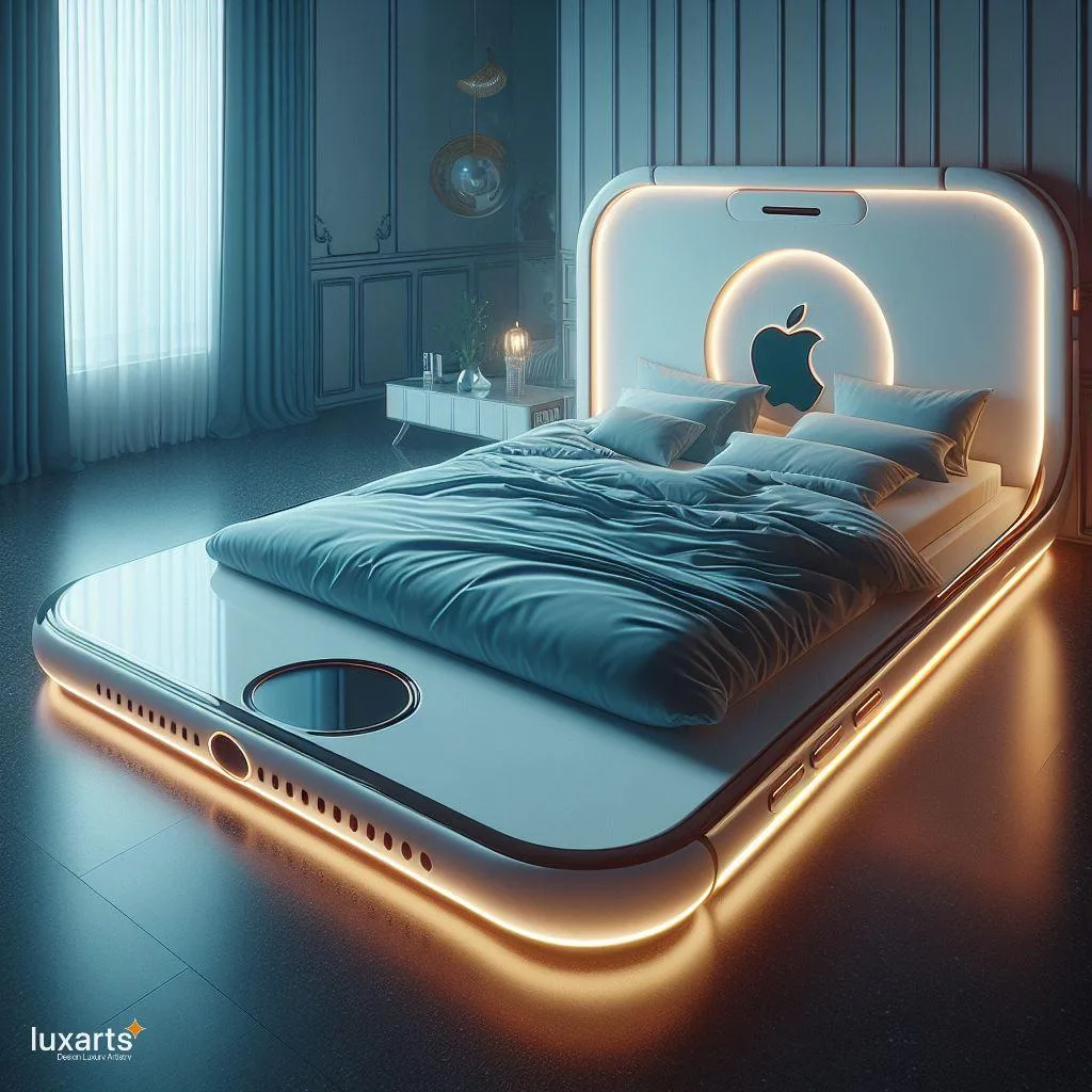 Sleep in Style: iPhone-Inspired Bed for Tech Enthusiasts luxarts iphone inspired bed 4 jpg