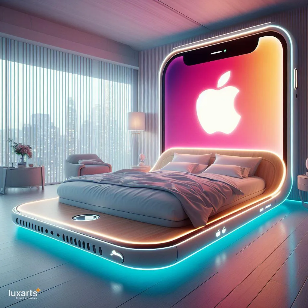 Sleep in Style: iPhone-Inspired Bed for Tech Enthusiasts luxarts iphone inspired bed 8 jpg