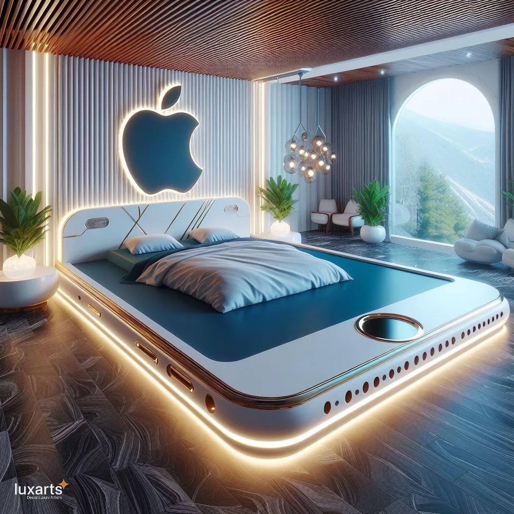 Sleep in Style: iPhone-Inspired Bed for Tech Enthusiasts luxarts iphone inspired bed 9 jpg