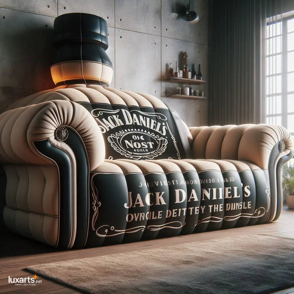 Jack Daniel's Sofa: Sip in Style with Whiskey-Inspired Living Room Furniture luxarts jack daniels sofa 4
