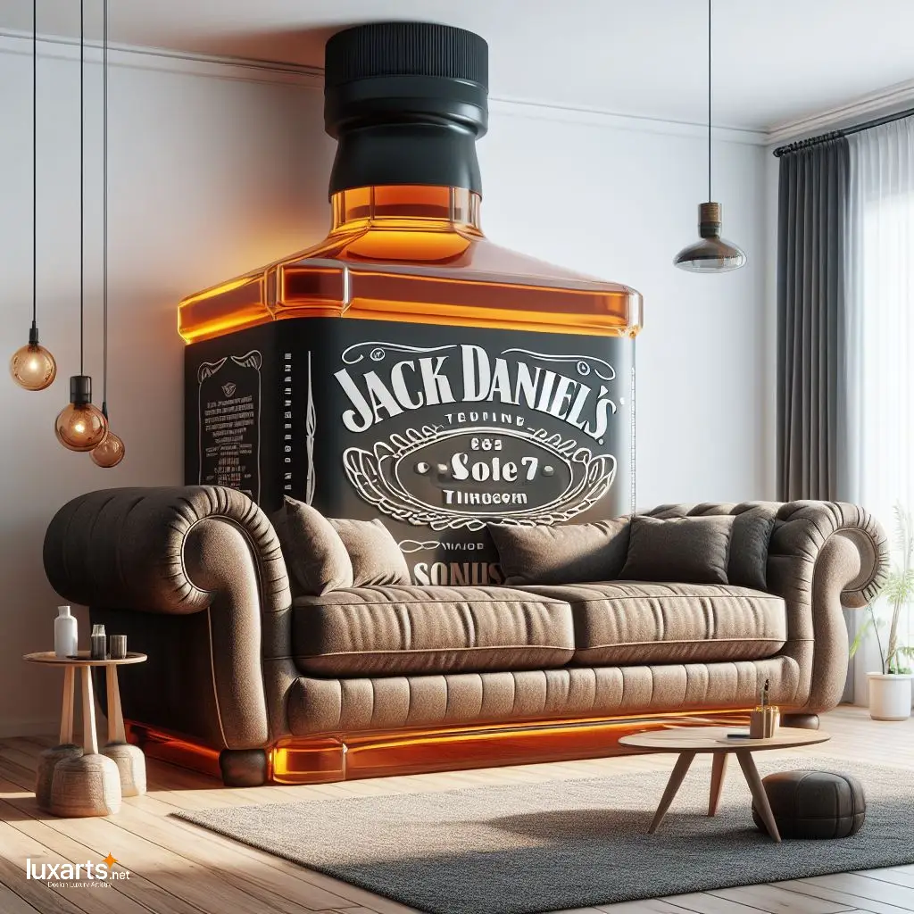 Jack Daniel's Sofa: Sip in Style with Whiskey-Inspired Living Room Furniture luxarts jack daniels sofa 5