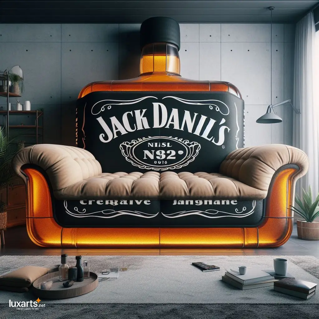 Jack Daniel's Sofa: Sip in Style with Whiskey-Inspired Living Room Furniture luxarts jack daniels sofa 8