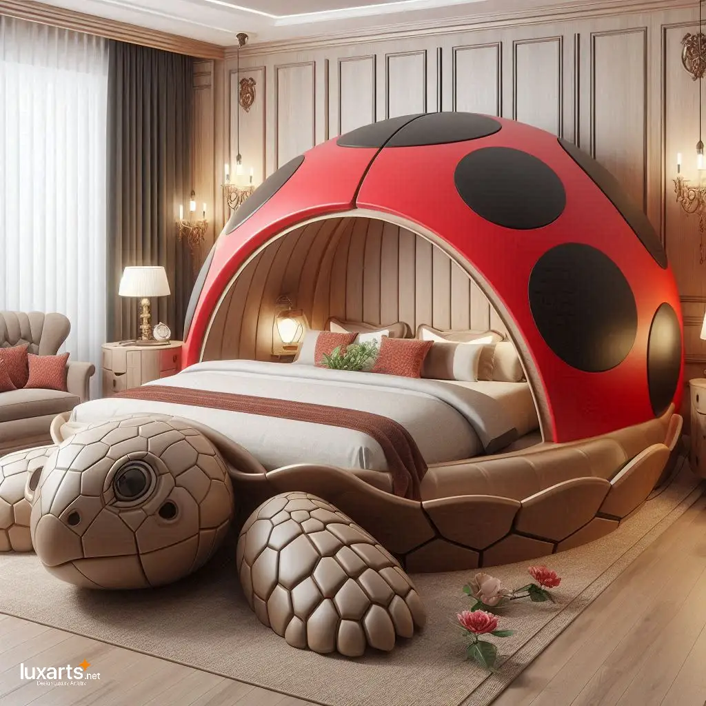 Adventures Await: Ladybug and Turtle Beds Bring Nature Indoors for Bedroom luxarts ladybug and turtle beds 9