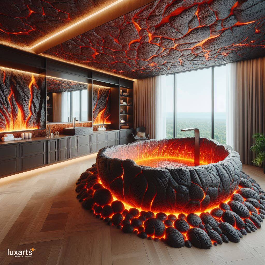 Immerse Yourself in Luxury: The Lava-Inspired Bathtub Experience luxarts lava inspired bathtub 1