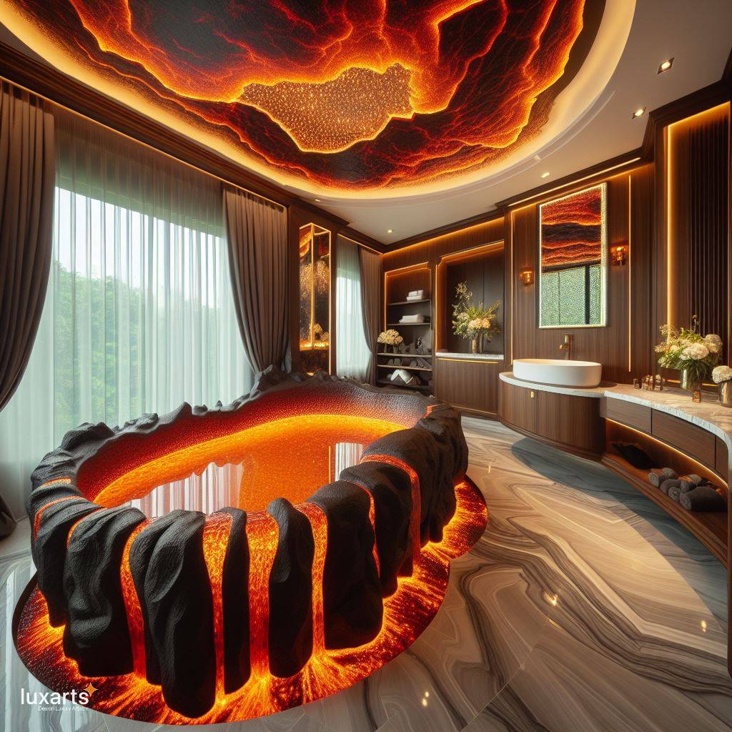 Immerse Yourself in Luxury: The Lava-Inspired Bathtub Experience luxarts lava inspired bathtub 2