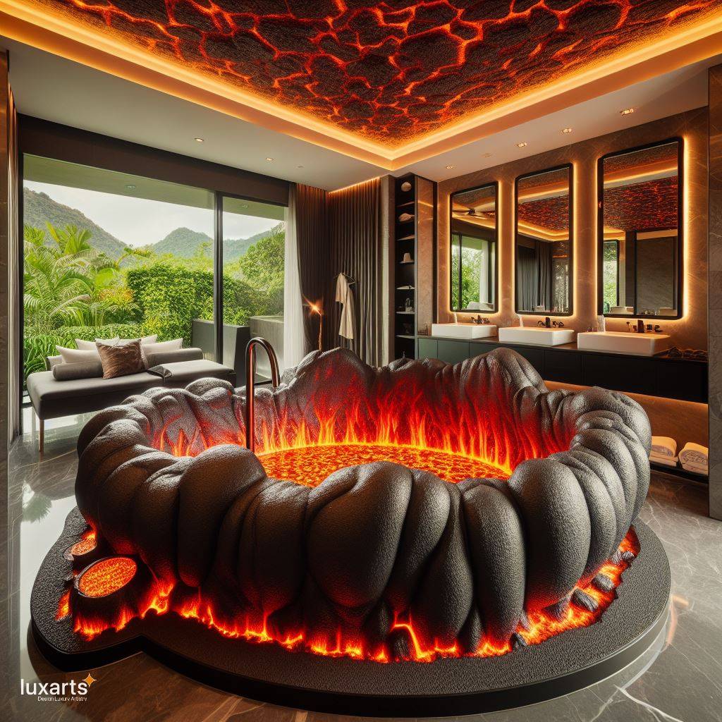 Immerse Yourself in Luxury: The Lava-Inspired Bathtub Experience luxarts lava inspired bathtub 3
