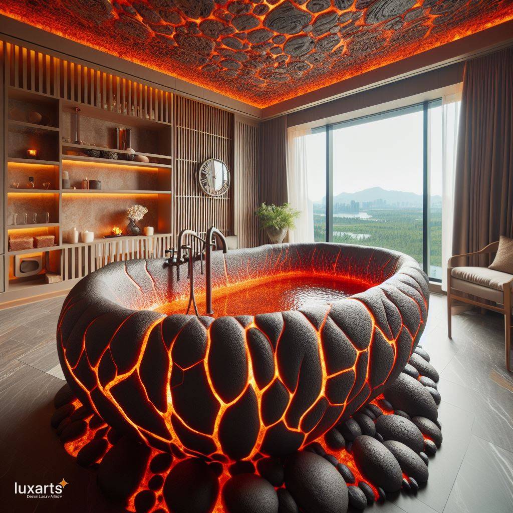 Immerse Yourself in Luxury: The Lava-Inspired Bathtub Experience luxarts lava inspired bathtub 4