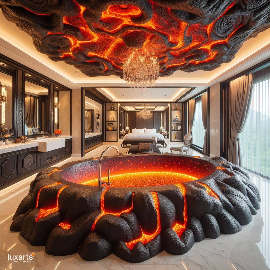 Immerse Yourself in Luxury: The Lava-Inspired Bathtub Experience luxarts lava inspired bathtub 6