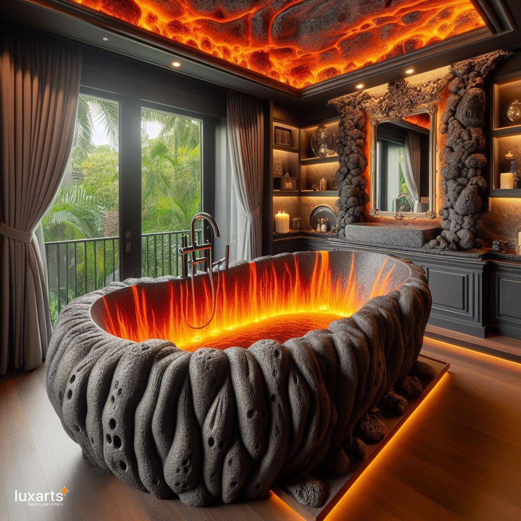 Immerse Yourself in Luxury: The Lava-Inspired Bathtub Experience luxarts lava inspired bathtub 7
