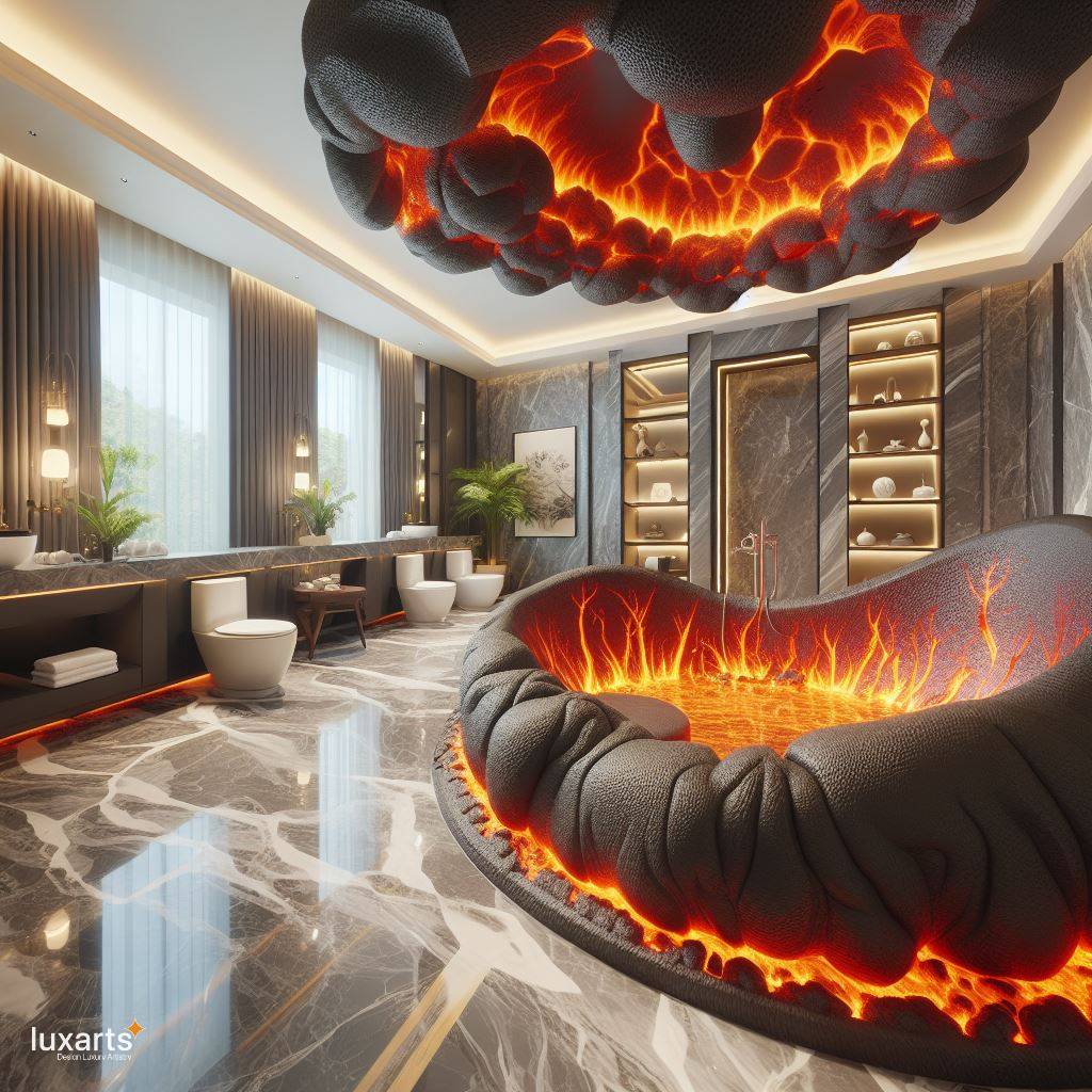 Immerse Yourself in Luxury: The Lava-Inspired Bathtub Experience luxarts lava inspired bathtub 8