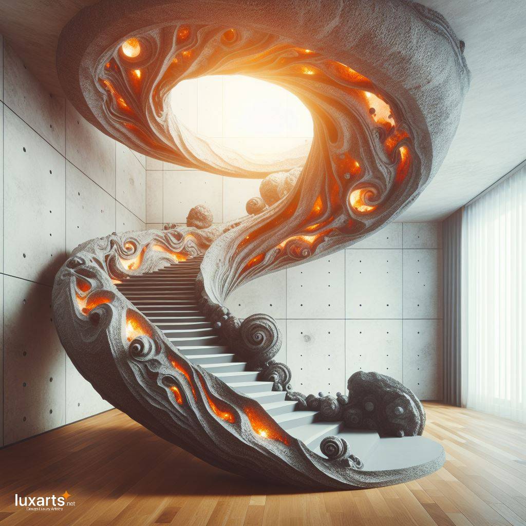 The Lava Spiral Staircase: Embrace Elemental Majesty luxarts lava spiral staircase 2