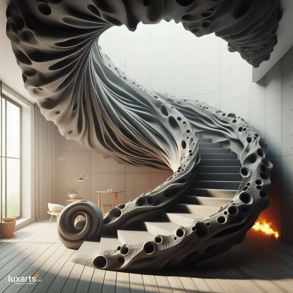 The Lava Spiral Staircase: Embrace Elemental Majesty luxarts lava spiral staircase 6