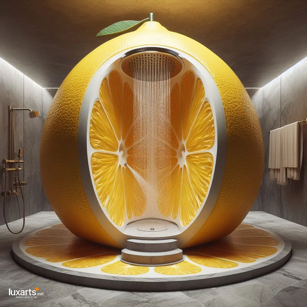 Lemon Shaped Standing Shower: Refresh Your Bathroom with Zesty Style luxarts lemon shaped standing shower 5