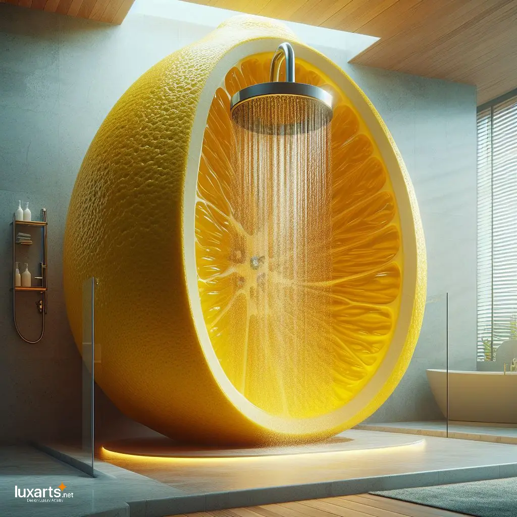 Lemon Shaped Standing Shower: Refresh Your Bathroom with Zesty Style luxarts lemon shaped standing shower 7
