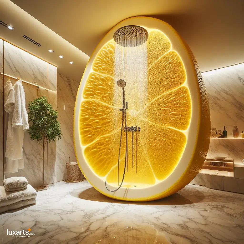Lemon Shaped Standing Shower: Refresh Your Bathroom with Zesty Style luxarts lemon shaped standing shower 9