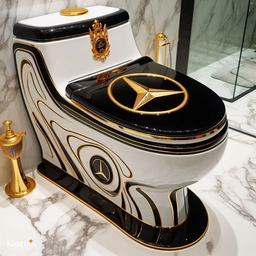 High-End Hygiene: Make a Statement with a Mercedes Inspired Toilet luxarts mercedes toilet 1