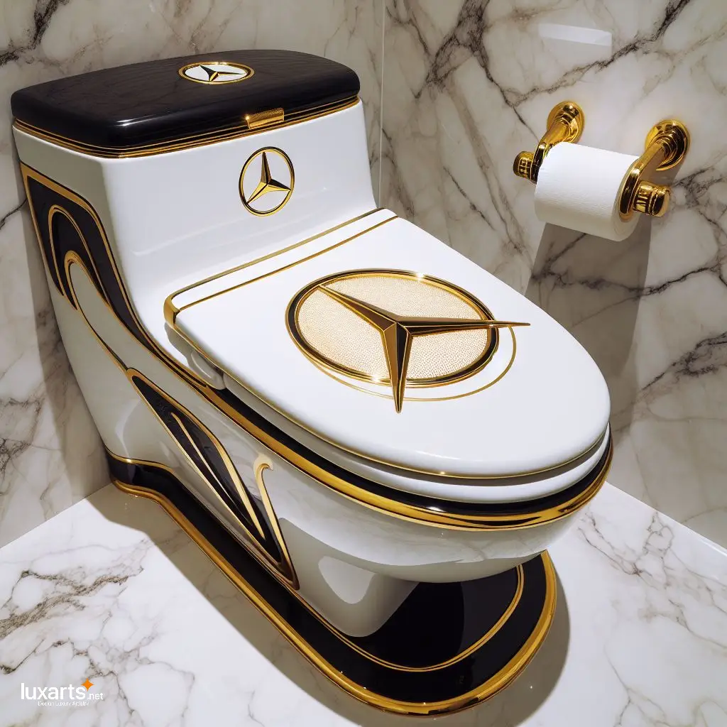 High-End Hygiene: Make a Statement with a Mercedes Inspired Toilet luxarts mercedes toilet 3