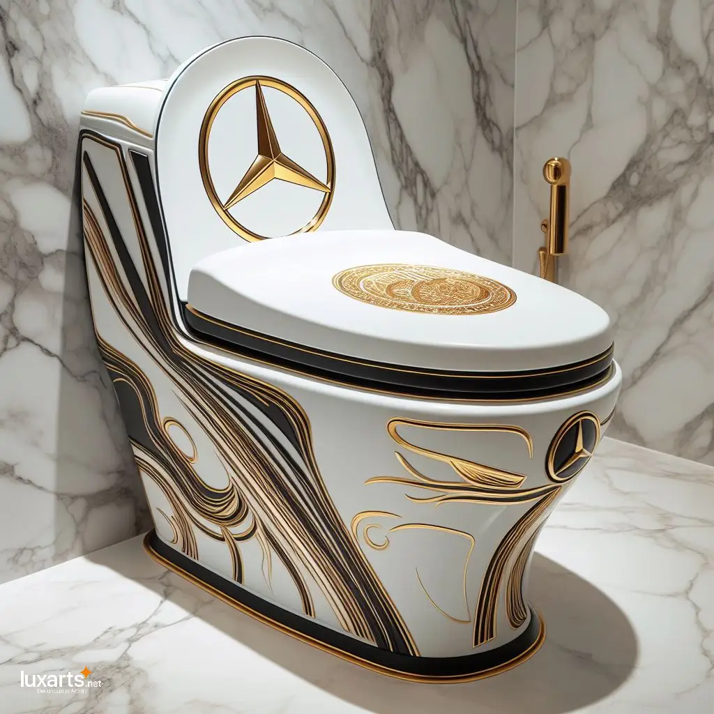 High-End Hygiene: Make a Statement with a Mercedes Inspired Toilet luxarts mercedes toilet 4