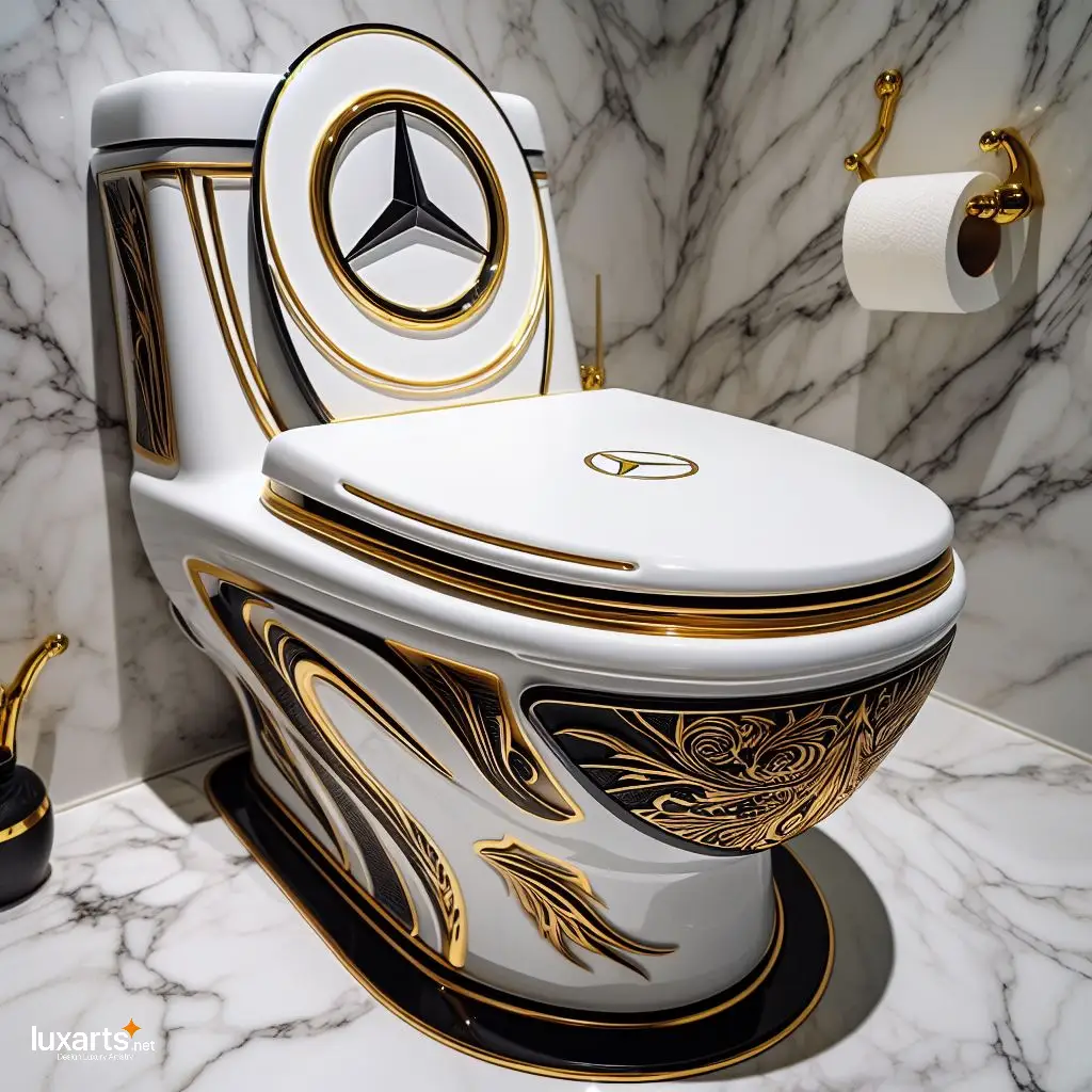 High-End Hygiene: Make a Statement with a Mercedes Inspired Toilet luxarts mercedes toilet 5