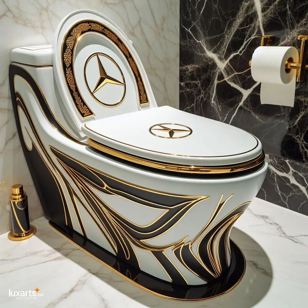 High-End Hygiene: Make a Statement with a Mercedes Inspired Toilet luxarts mercedes toilet 7