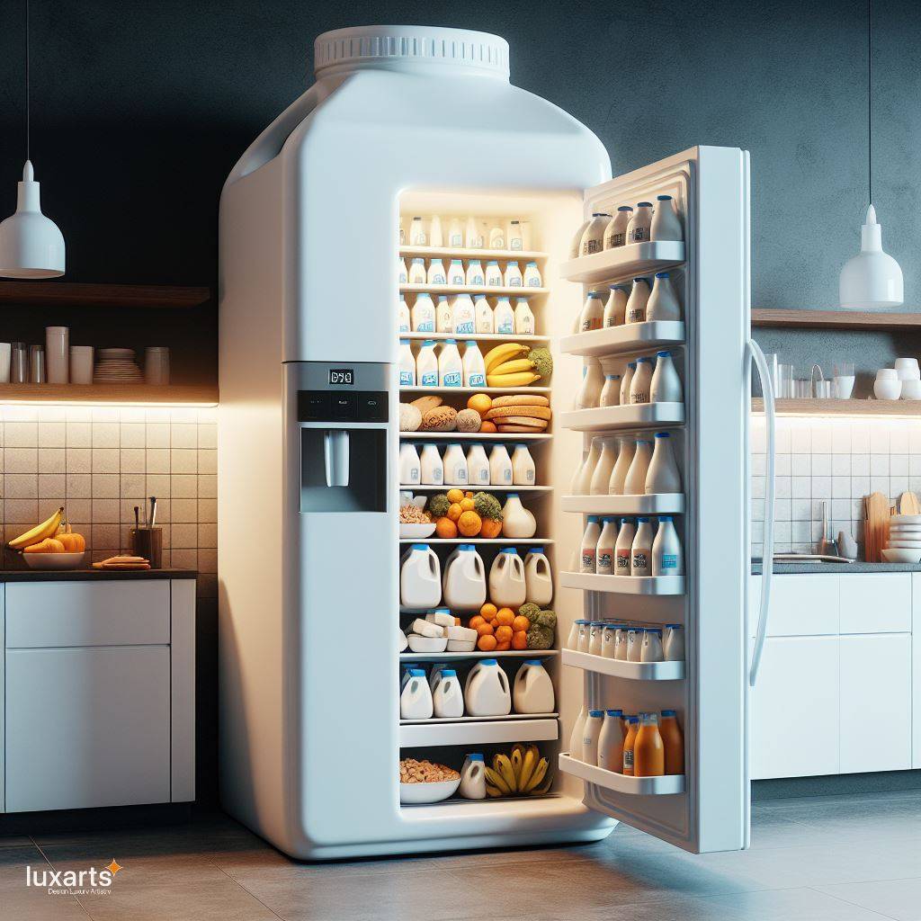 Milk Carton Shaped Fridge: Whimsy and Functionality Combined luxarts milk carton fridge 1
