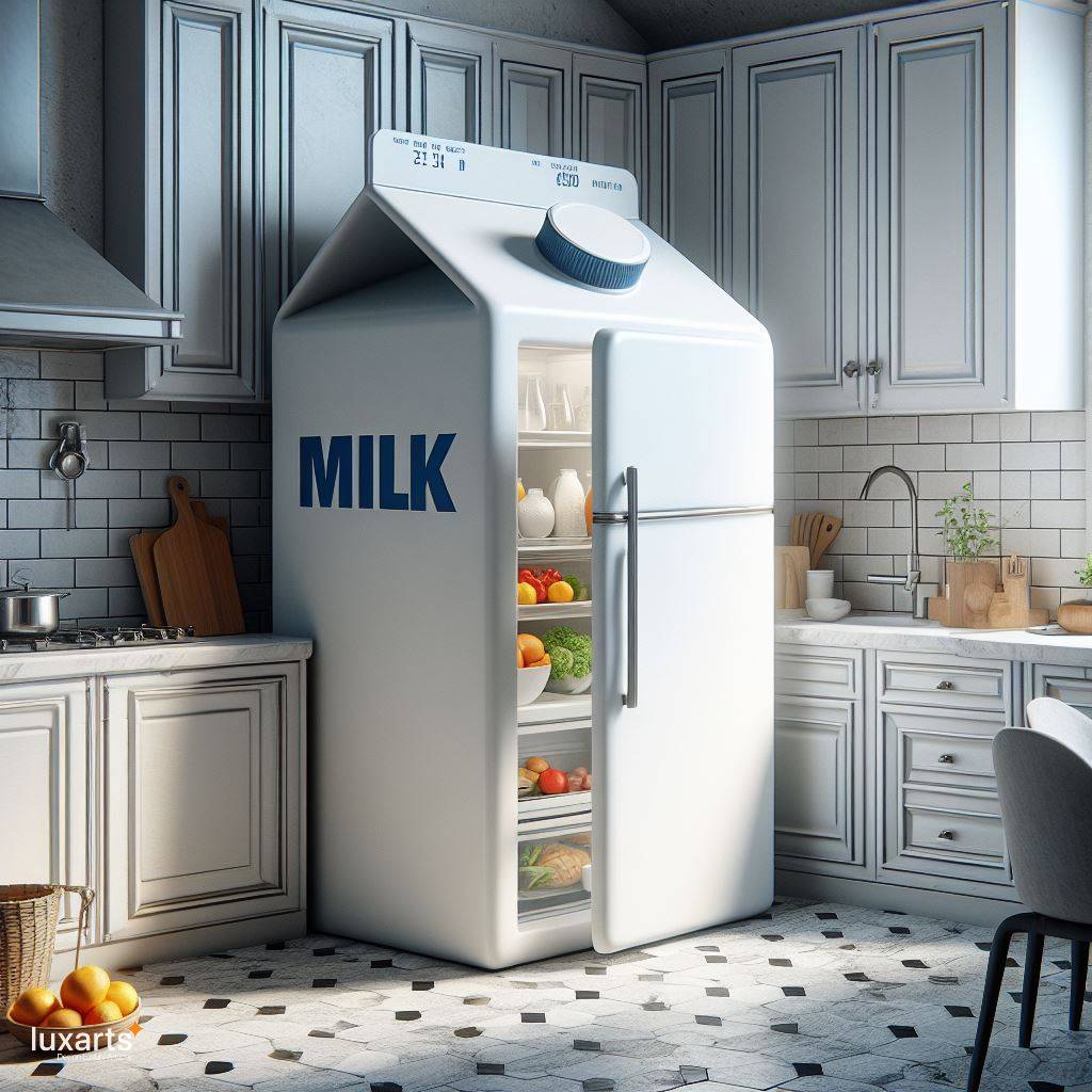 Milk Carton Shaped Fridge: Whimsy and Functionality Combined luxarts milk carton fridge 5